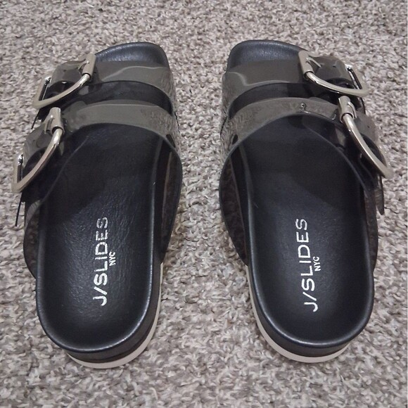 NEW! Women's J Slides Roget Sandal in Smoke (Black), Size 6.5 - Picture 7 of 9